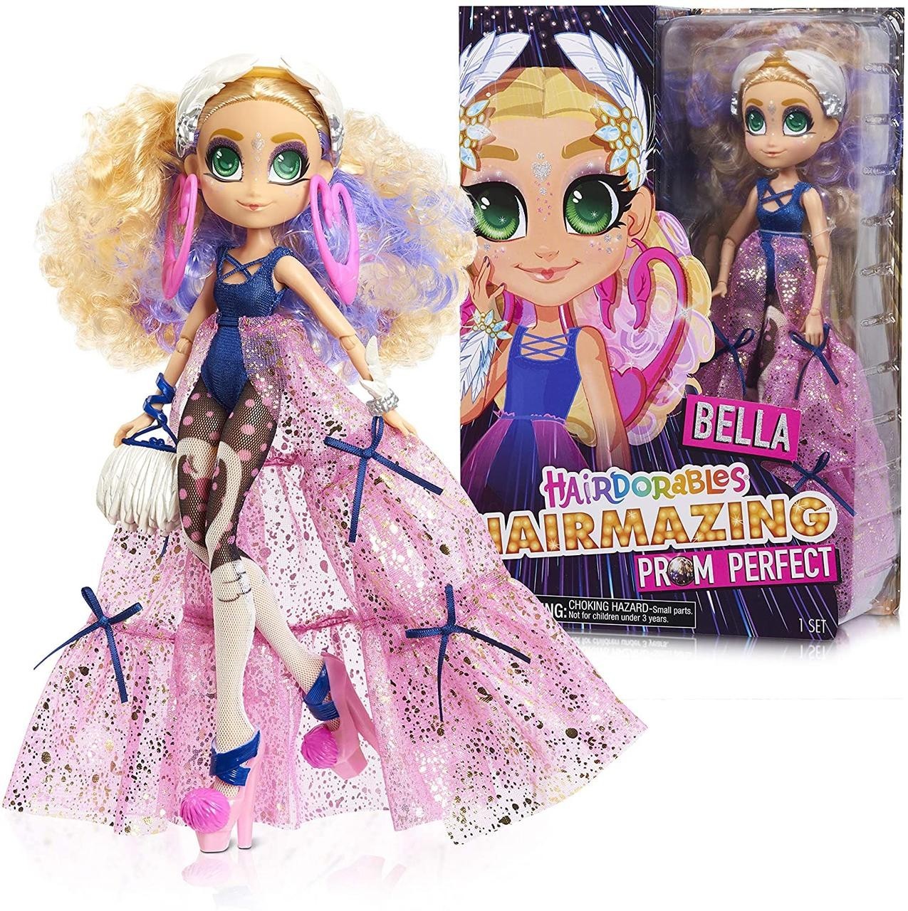 Лялька Just Play Hairdorables Hairmazing Prom Perfect Fashion Dolls Bella Хэрдораблс Белла Випускний вечір
Лялька Just Play Hairdorables Hairmazing Prom Perfect Fashion Dolls Bella Хэрдораблс Белла Випускний вечір