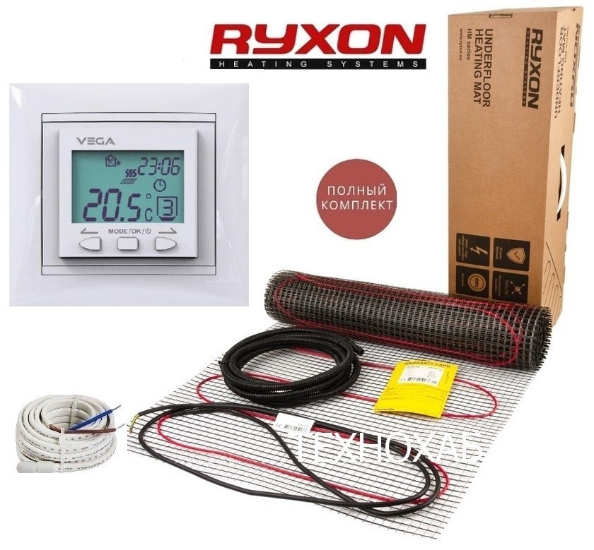 Теплый пол RYXON HM/7м² /1400Ват/ 200Вт/м² двухжильный нагревательный мат с программируемым терморегулятором VEGA LTC 090 "PRO+"
Теплый пол RYXON HM/7м² /1400Ват/ 200Вт/м² двухжильный нагревательный мат с программируемым терморегулятором VEGA LTC 090 "PRO+"