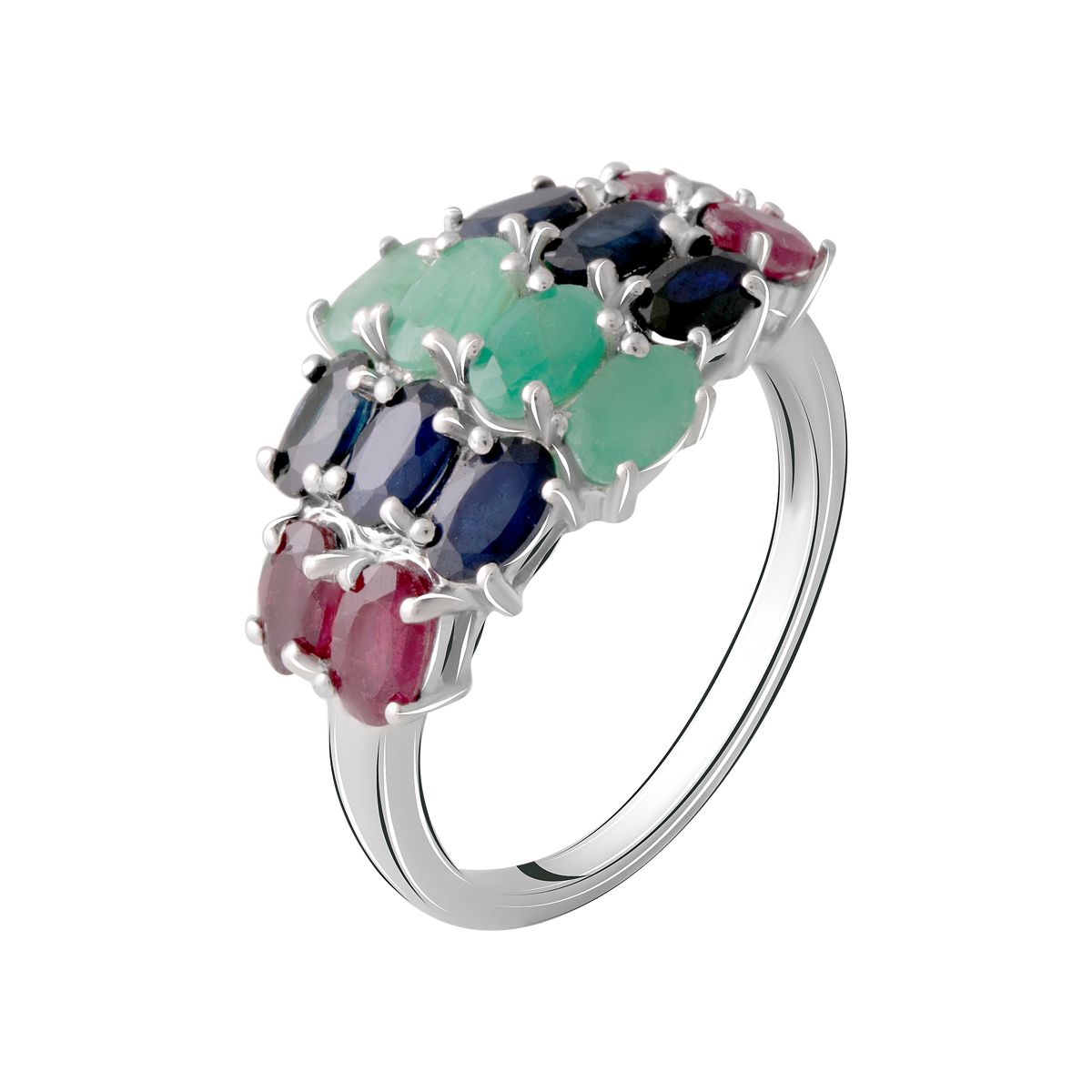 Серебряное кольцо SilverLine с натуральным сапфиром 3.833ct, изумрудом, рубином 18 размер
Серебряное кольцо SilverLine с натуральным сапфиром 3.833ct, изумрудом, рубином 18 размер