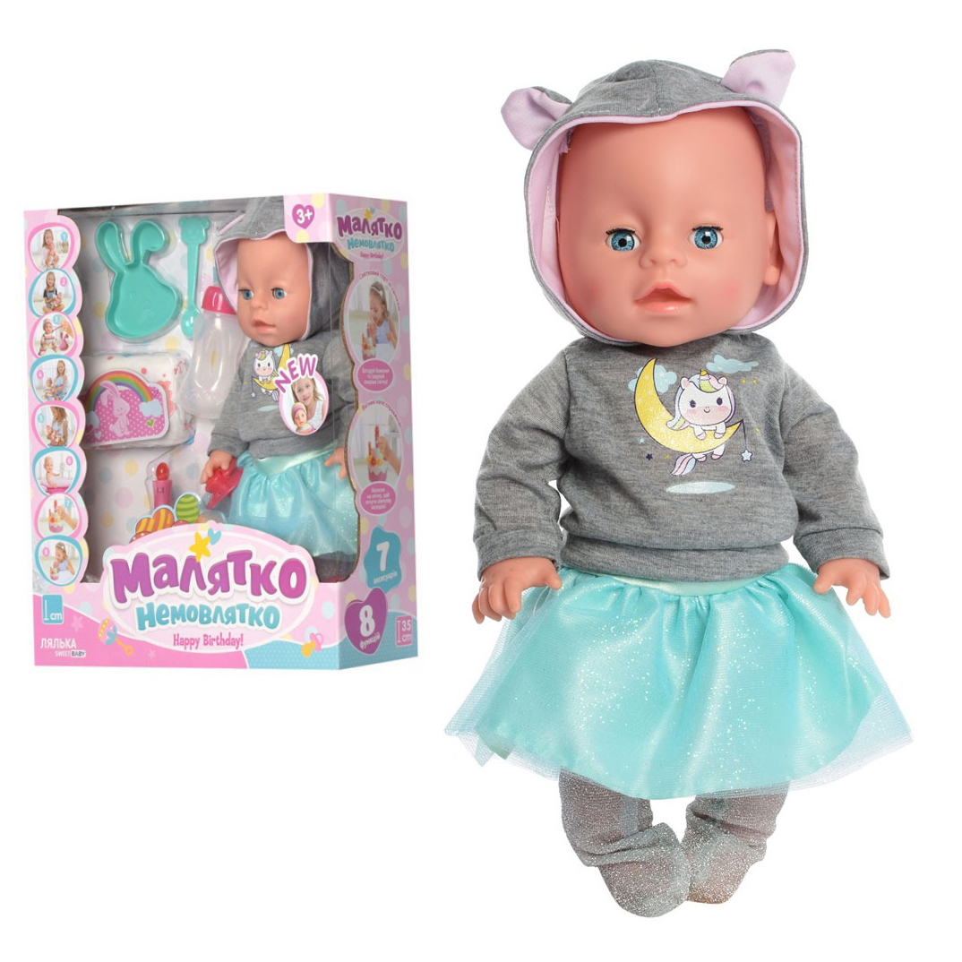 Многофункциональная Кукла Пупс интерактивная сенсорная Малятко, "Малятко Немовлятко", мягконабивная, со звуковыми эффектами, 36 см, Зайчик
Многофункциональная Кукла Пупс интерактивная сенсорная Малятко, "Малятко Немовлятко", мягконабивная, со звуковыми эффектами, 36 см, Зайчик