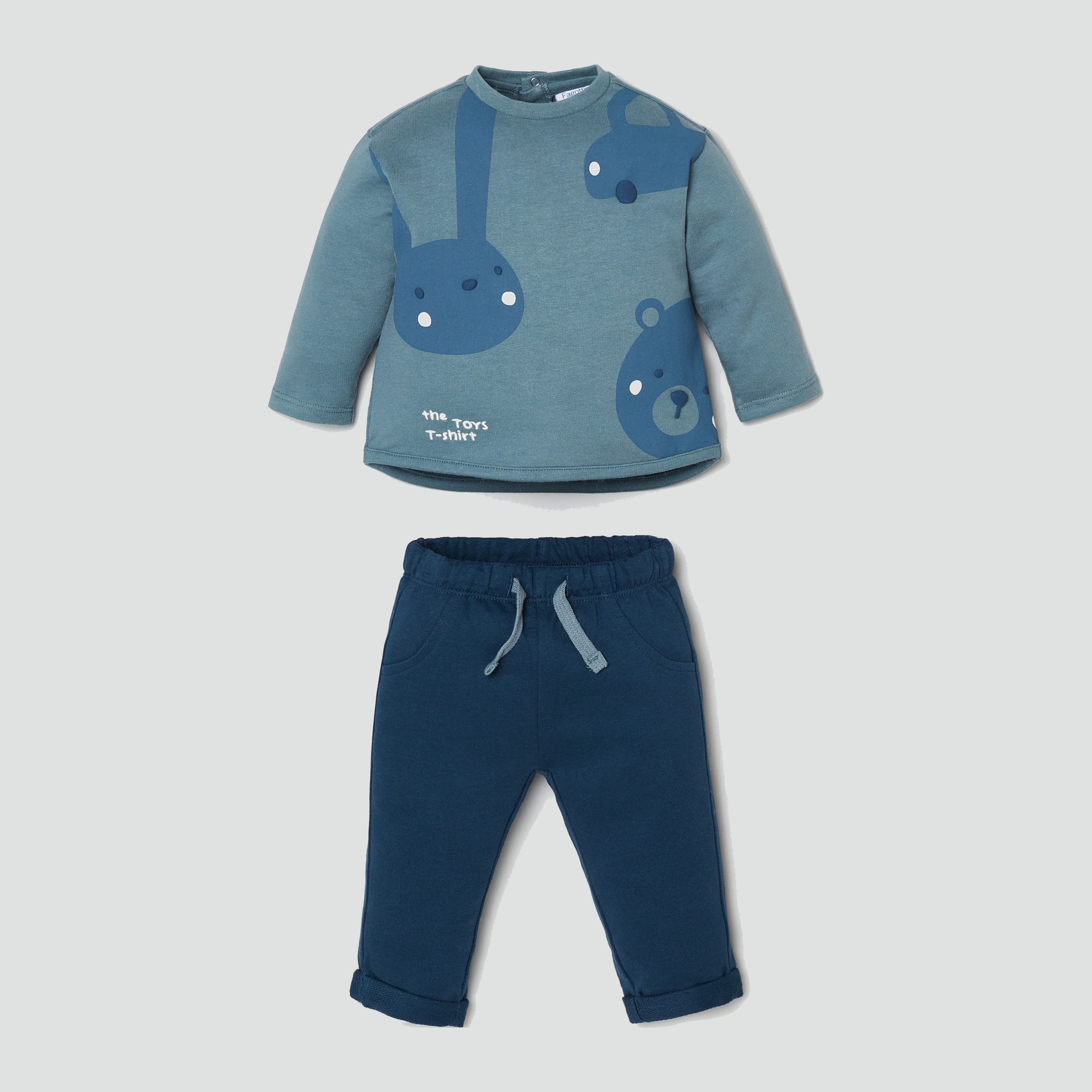 Костюм (футболка с длинными рукавами + брюки) OVS 1285452 62 см Grey (8059301481874) 
Костюм (футболка с длинными рукавами + брюки) OVS 1285452 62 см Grey (8059301481874)