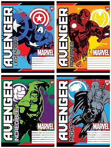 Тетрадь А5 18 листов в клетку Avengers. Legends (25шт. в упак 5 дизайнов) YES (765380)
Тетрадь А5 18 листов в клетку Avengers. Legends (25шт. в упак 5 дизайнов) YES (765380)