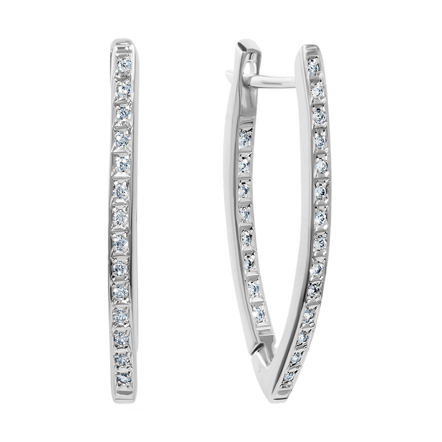 Серебряные серьги с инкрустацией фианитами на передней и задней поверхности 000116634
Серебряные серьги с инкрустацией фианитами на передней и задней поверхности 000116634