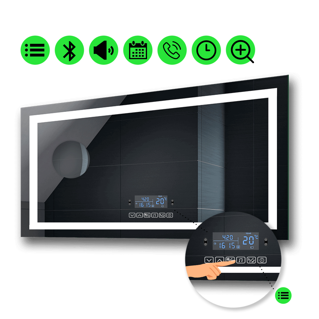 LED-зеркало 120x100см, с Smart-блоком и линзой без подсветки, модель Karnet (karnetg241)
LED-зеркало 120x100см, с Smart-блоком и линзой без подсветки, модель Karnet (karnetg241)