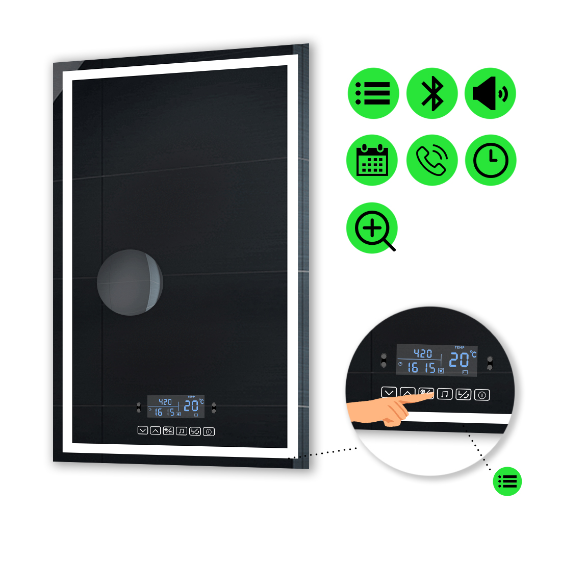 LED-зеркало 60x90см, с Smart-блоком и линзой без подсветки, модель Karnet (karnet87)
LED-зеркало 60x90см, с Smart-блоком и линзой без подсветки, модель Karnet (karnet87)