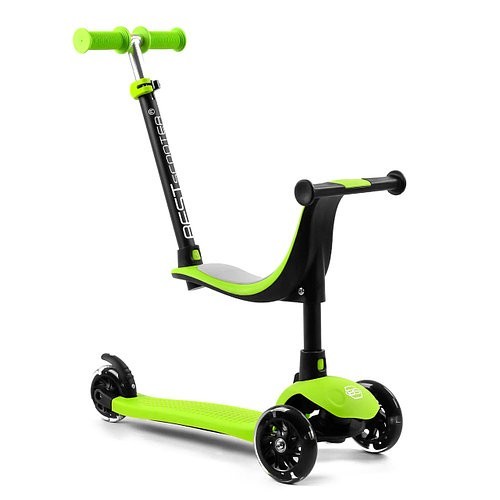 Самокат трехколесный Best Scooter PL-315 колеса PU со светом, сидение, родительская ручка, черный с салатовым
Самокат трехколесный Best Scooter PL-315 колеса PU со светом, сидение, родительская ручка, черный с салатовым