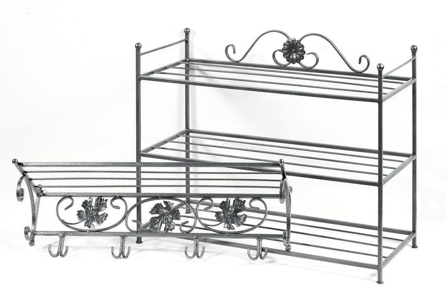 Комплект полка для обуви Ferrum Prestige Black Silver и вешалка настенная Ferrum Venice Black Silver металлические кованые, обувница, в прихожую
Комплект полка для обуви Ferrum Prestige Black Silver и вешалка настенная Ferrum Venice Black Silver металлические кованые, обувница, в прихожую