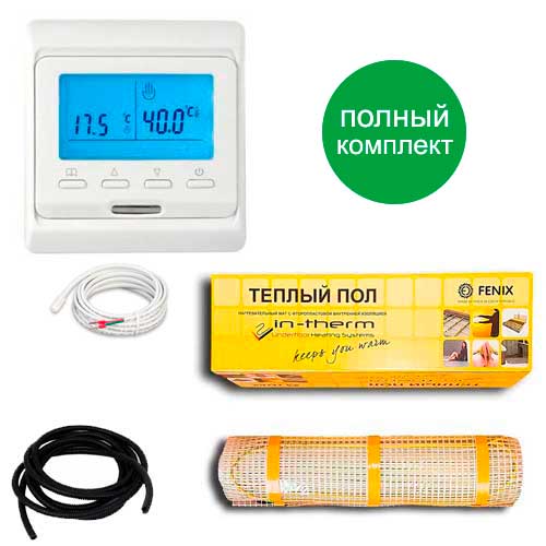 Теплый пол двухжильный нагревательный мат IN-Term 200 + программируемый терморегулятор 6.4 м.кв - 1300Вт
Теплый пол двухжильный нагревательный мат IN-Term 200 + программируемый терморегулятор 6.4 м.кв - 1300Вт