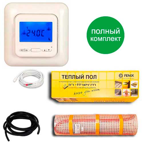 Теплый пол двухжильный нагревательный мат IN-Term ECO 200 + программируемый терморегулятор T4 4.4 м.кв - 870Вт
Теплый пол двухжильный нагревательный мат IN-Term ECO 200 + программируемый терморегулятор T4 4.4 м.кв - 870Вт