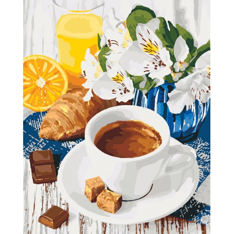 Набір для розпису по номерах Натюрморт "Ранкові ласощіі" 40х50см
Набір для розпису по номерах Натюрморт "Ранкові ласощіі" 40х50см