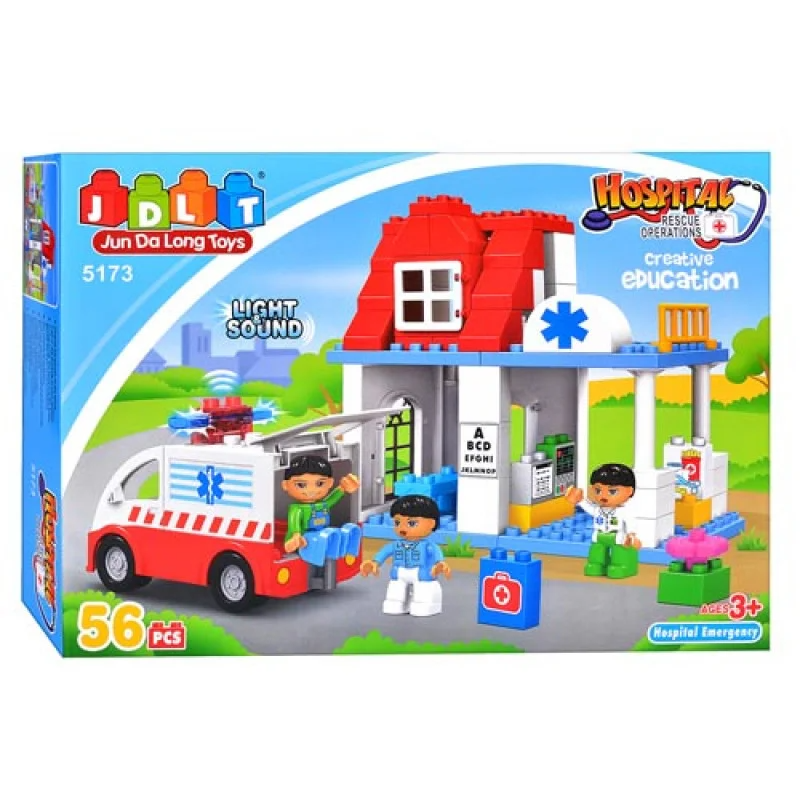 Конструктор JDLT Пункт скорой помощи 56 деталей, 3 фигурки
Конструктор JDLT Пункт скорой помощи 56 деталей, 3 фигурки