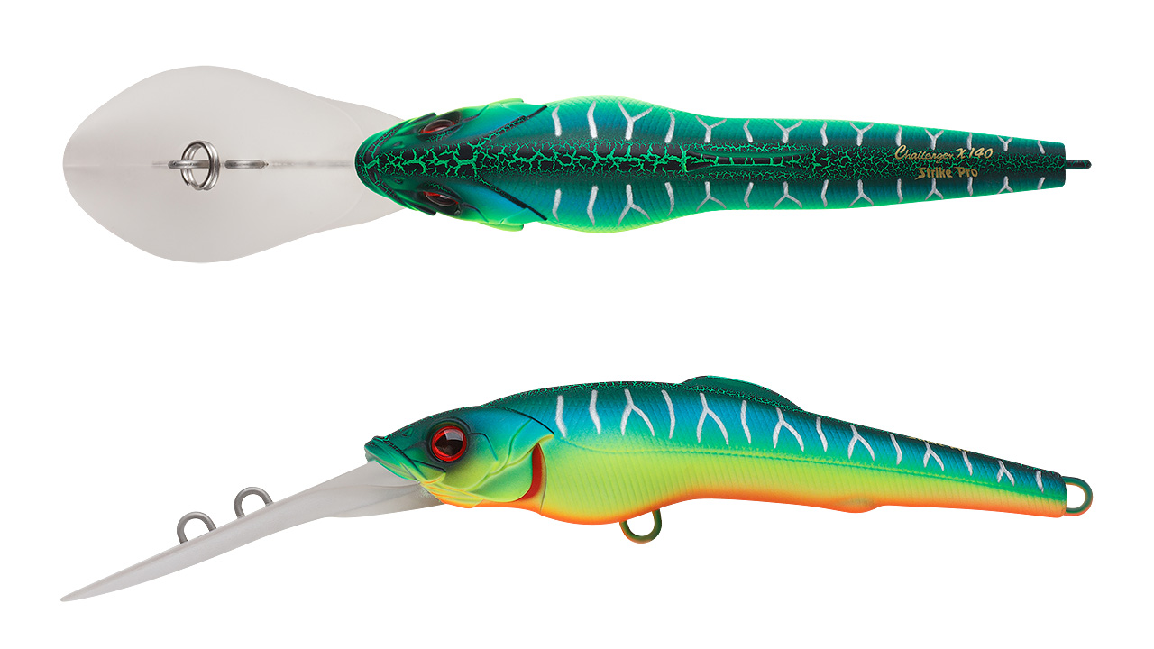 Воблер Минноу Strike Pro Challenger X Deep Diver 180L, 180 мм, 87 гр, Загл. 10,0м.-12,0м., Плавающий, цвет: A223S-RP Pearl Mat Tiger, (EG-076FXL#A223S-RP) (88263)
Воблер Минноу Strike Pro Challenger X Deep Diver 180L, 180 мм, 87 гр, Загл. 10,0м.-12,0м., Плавающий, цвет: A223S-RP Pearl Mat Tiger, (EG-076FXL#A223S-RP) (88263)