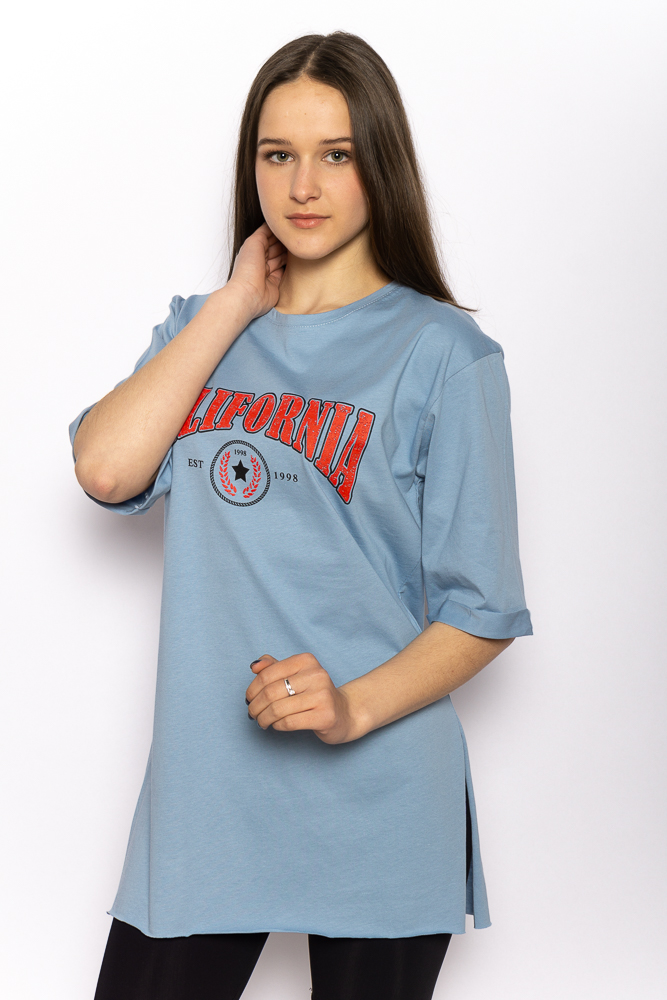 Футболка женская California 626F004 (Серо-голубой) S
Футболка женская California 626F004 (Серо-голубой) S