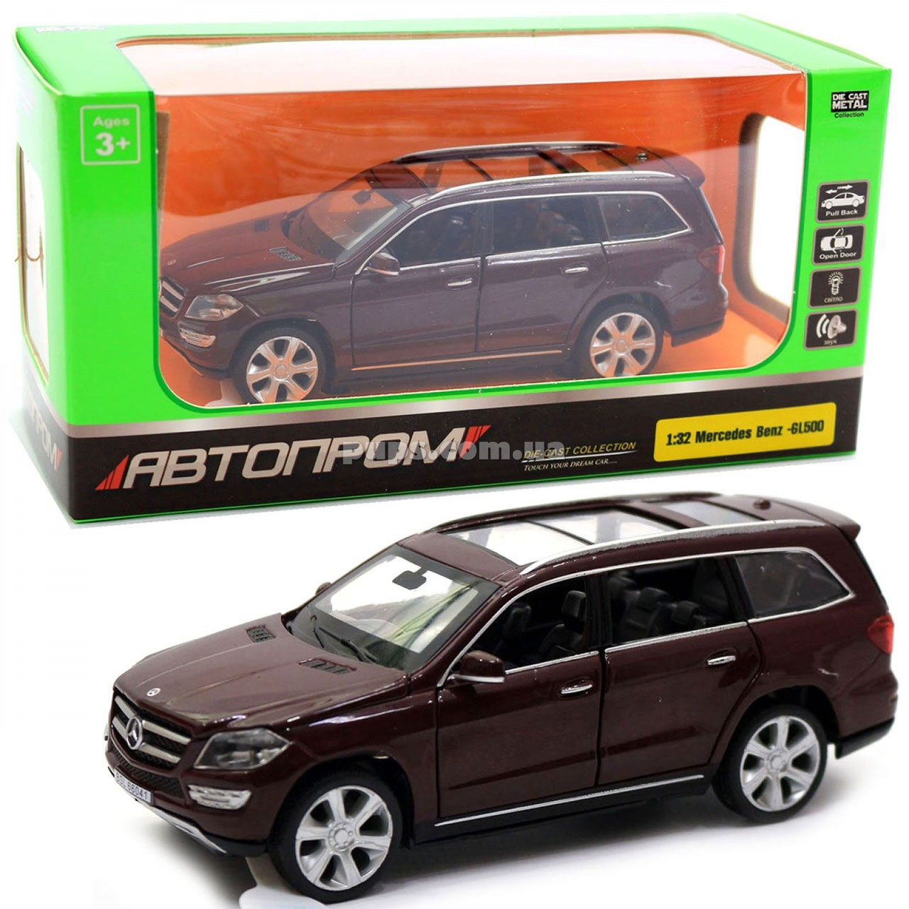 Коллекционная металлическая машинка Джип Мерседес Автопром Mercedes-Benz GL-500 с инерцией 1:32 Коричневый
Коллекционная металлическая машинка Джип Мерседес Автопром Mercedes-Benz GL-500 с инерцией 1:32 Коричневый