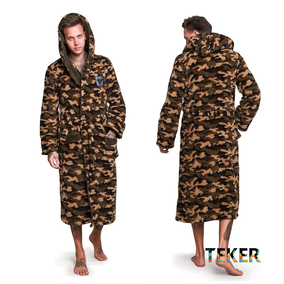 Мужской махровый халат с капюшоном L-XL (-) камуфляжный, Мужской махровый халат с капюшоном L-XL (50-52) камуфляжный
Мужской махровый халат с капюшоном L-XL (-) камуфляжный, Мужской махровый халат с капюшоном L-XL (50-52) камуфляжный