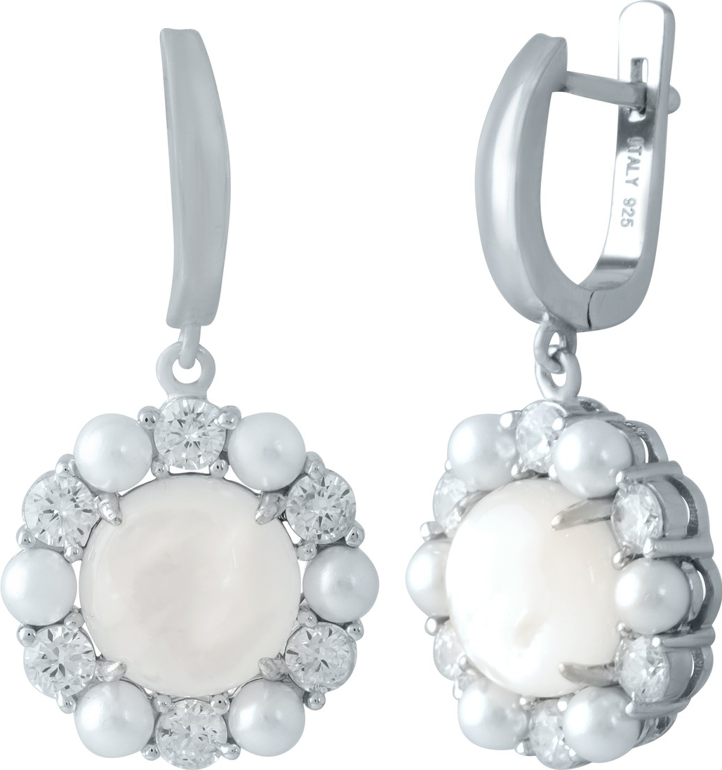 Серебряные серьги SilverBreeze с натуральным перламутром,
Серебряные серьги SilverBreeze с натуральным перламутром,