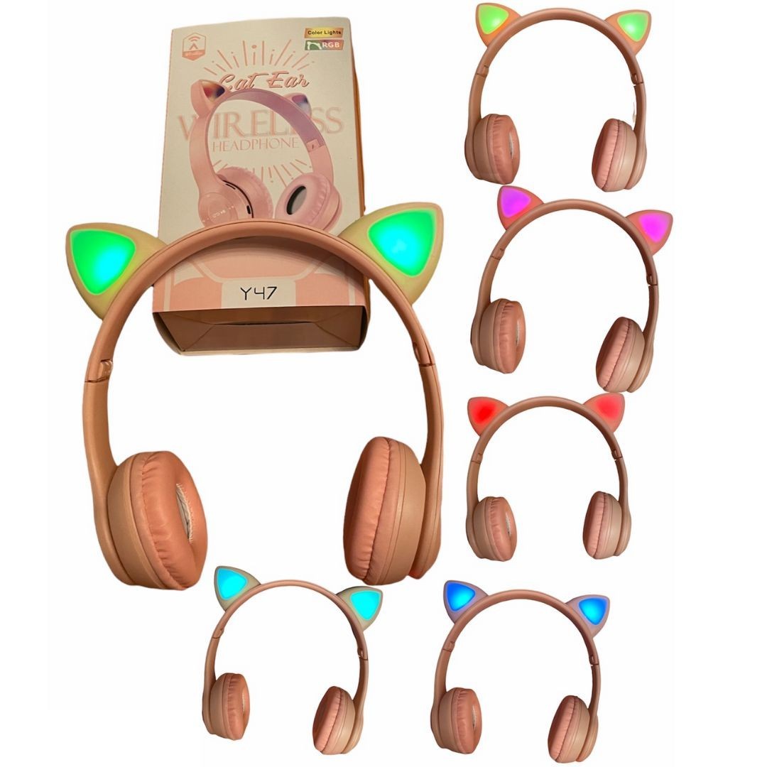 Беспроводные наушники с кошачьими ушками Cat Ear Y47 игровая гарнитура (Розовые)
Беспроводные наушники с кошачьими ушками Cat Ear Y47 игровая гарнитура (Розовые)