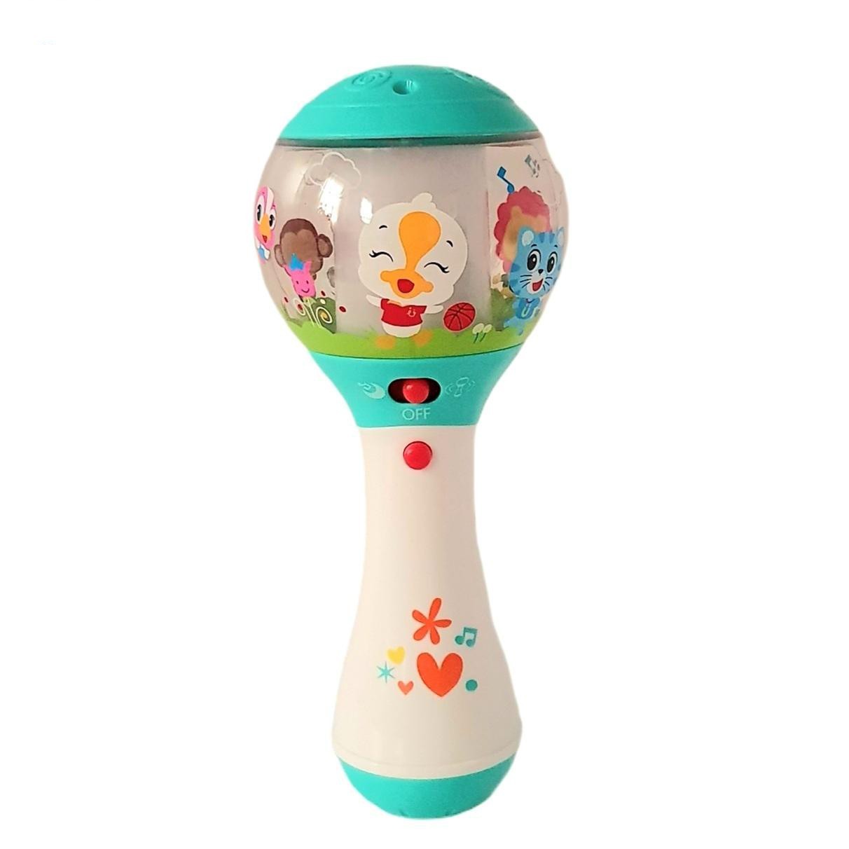 Погремушка музыкальная Hola Toys 2 режима, подсветка, мелодии, колыбельная, бирюзовая (3125)
Погремушка музыкальная Hola Toys 2 режима, подсветка, мелодии, колыбельная, бирюзовая (3125)