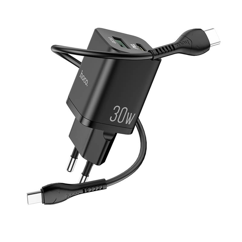 Сетевое зарядное устройство HOCO Type-C to Type-C cable Bright charger set N13 |1USB/1Type-C, QC/PD, 20W, 3A|
Сетевое зарядное устройство HOCO Type-C to Type-C cable Bright charger set N13 |1USB/1Type-C, QC/PD, 20W, 3A|