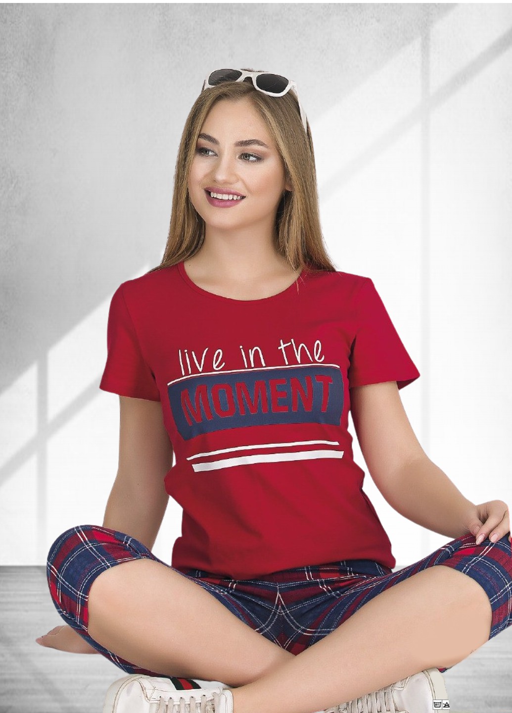 Капри и футболка женские Teknur Текнур, красный, 42-44 (2277) 
Капри и футболка женские Teknur Текнур, красный, 42-44 (2277)