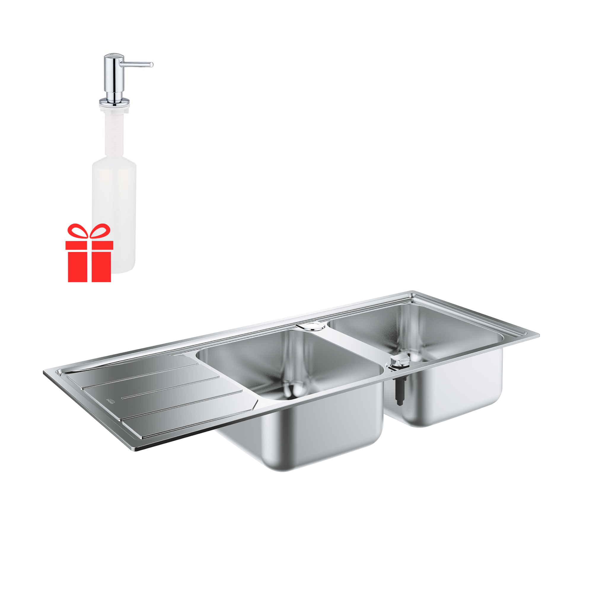 Набор Grohe мойка кухонная K500 31588SD0 + дозатор для моющего средства Contemporary 40536000
Набор Grohe мойка кухонная K500 31588SD0 + дозатор для моющего средства Contemporary 40536000