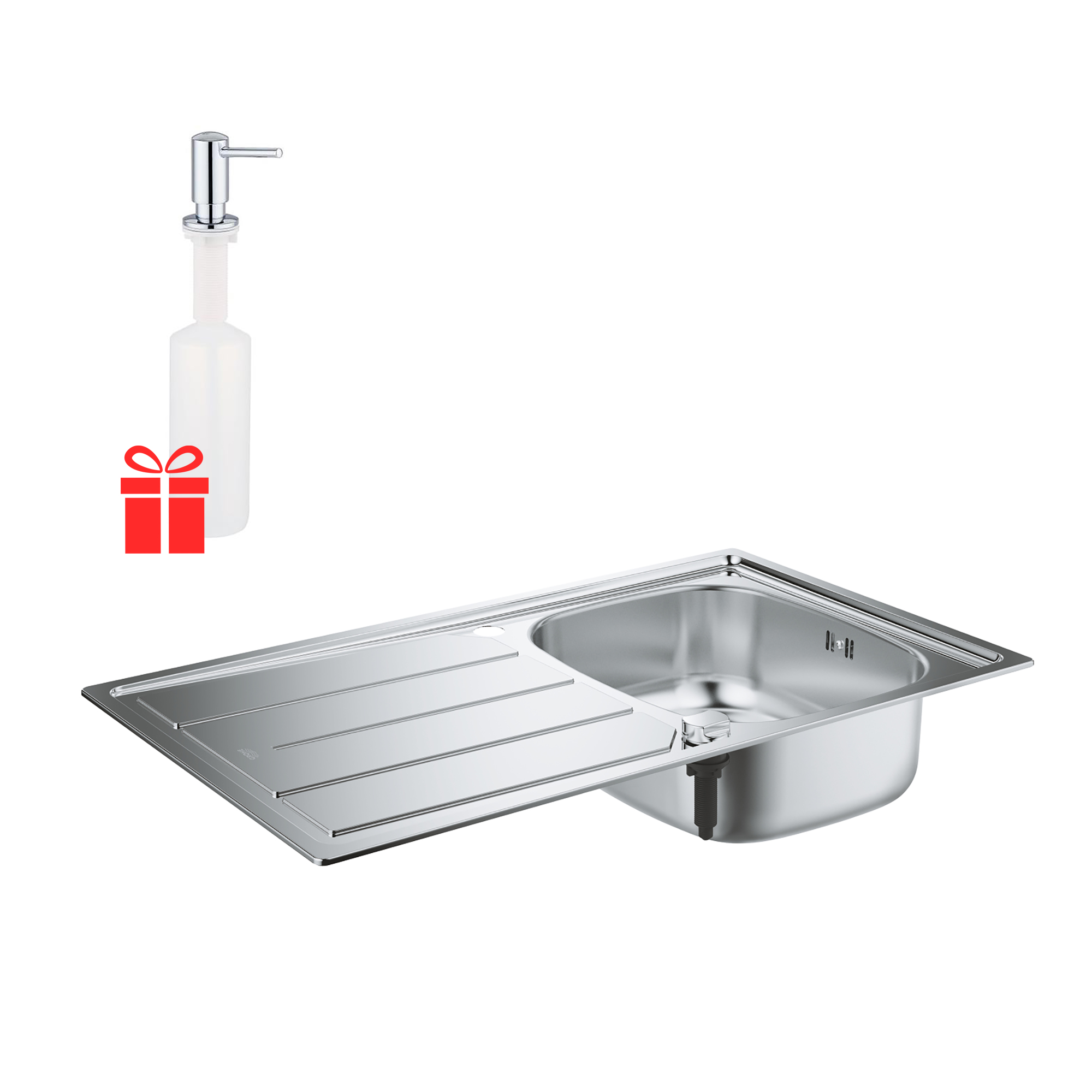 Набор Grohe мойка кухонная K200 31552SD0 + дозатор для моющего средства Contemporary 40536000
Набор Grohe мойка кухонная K200 31552SD0 + дозатор для моющего средства Contemporary 40536000