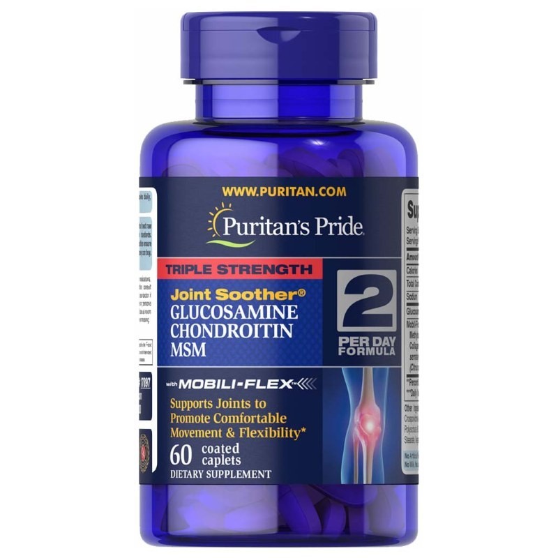Натуральная добавка Puritan’s Pride Triple Strength Chondroitin Glucosamine MSM 60 каплет
Натуральная добавка Puritan’s Pride Triple Strength Chondroitin Glucosamine MSM 60 каплет