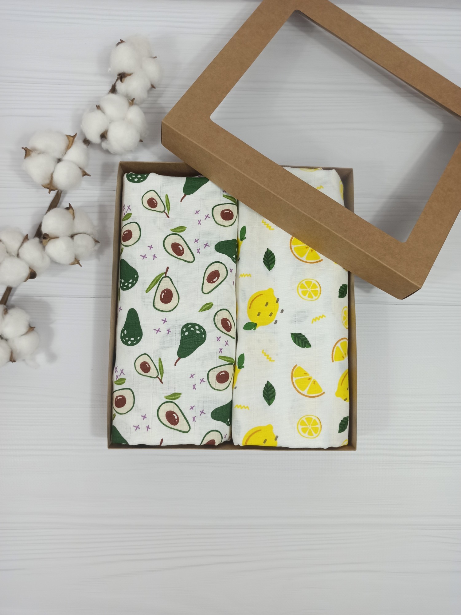 Набор из 2 единиц плед - пеленка из муслина Авокадо Лимончик a.l.babybox 120*120 см Разноцветные
Набор из 2 единиц плед - пеленка из муслина Авокадо Лимончик a.l.babybox 120*120 см Разноцветные