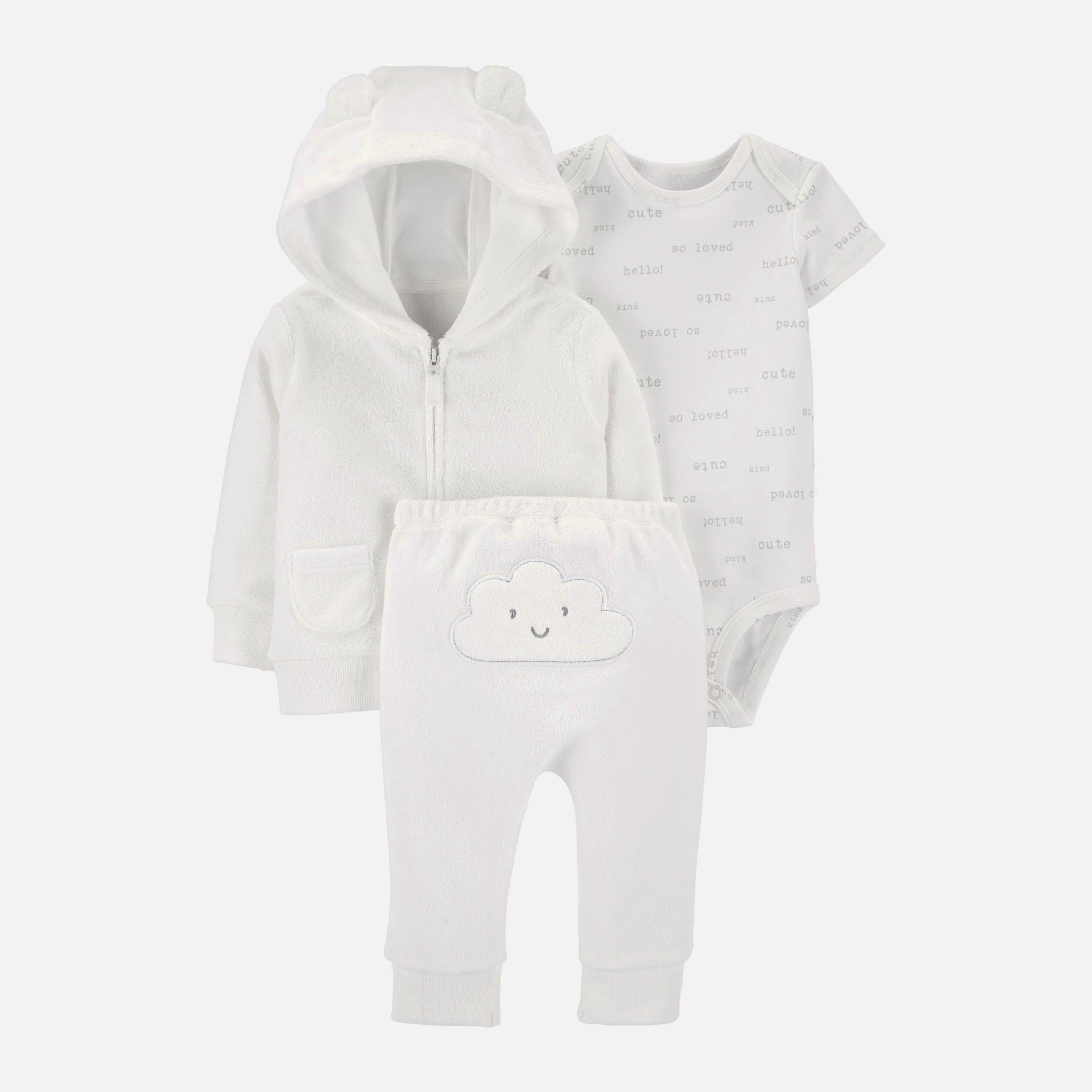 Комплект (толстовка + боди + брюки) Carters 1I722810 72-78 см 100 W White (194133366758)
Комплект (толстовка + боди + брюки) Carters 1I722810 72-78 см 100 W White (194133366758)