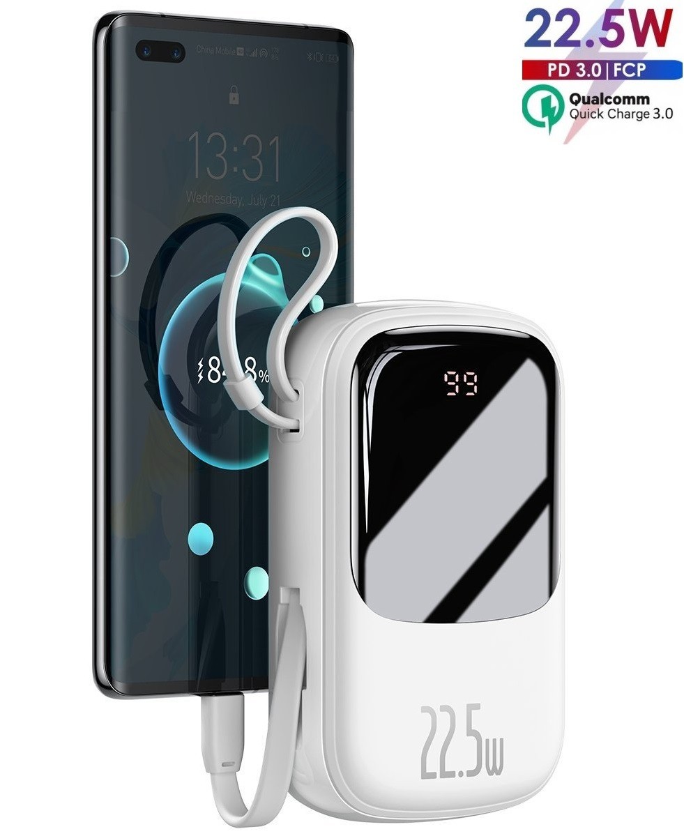 Павербанк Baseus Q Pow 20000 mAh 22.5W Quick Charge + кабель Type-C для iPad/Samsung/Xiaomi/Huawei/iPhone white
Павербанк Baseus Q Pow 20000 mAh 22.5W Quick Charge + кабель Type-C для iPad/Samsung/Xiaomi/Huawei/iPhone white
