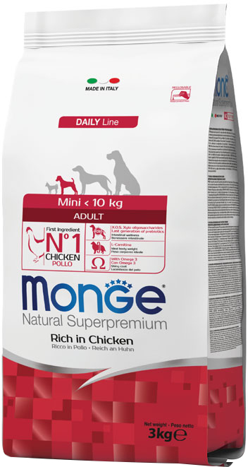 Сухой корм Monge Dog Mini Adult для взрослых собак маленьких пород со вкусом курицы и риса 3 кг (8009470004114)
Сухой корм Monge Dog Mini Adult для взрослых собак маленьких пород со вкусом курицы и риса 3 кг (8009470004114)