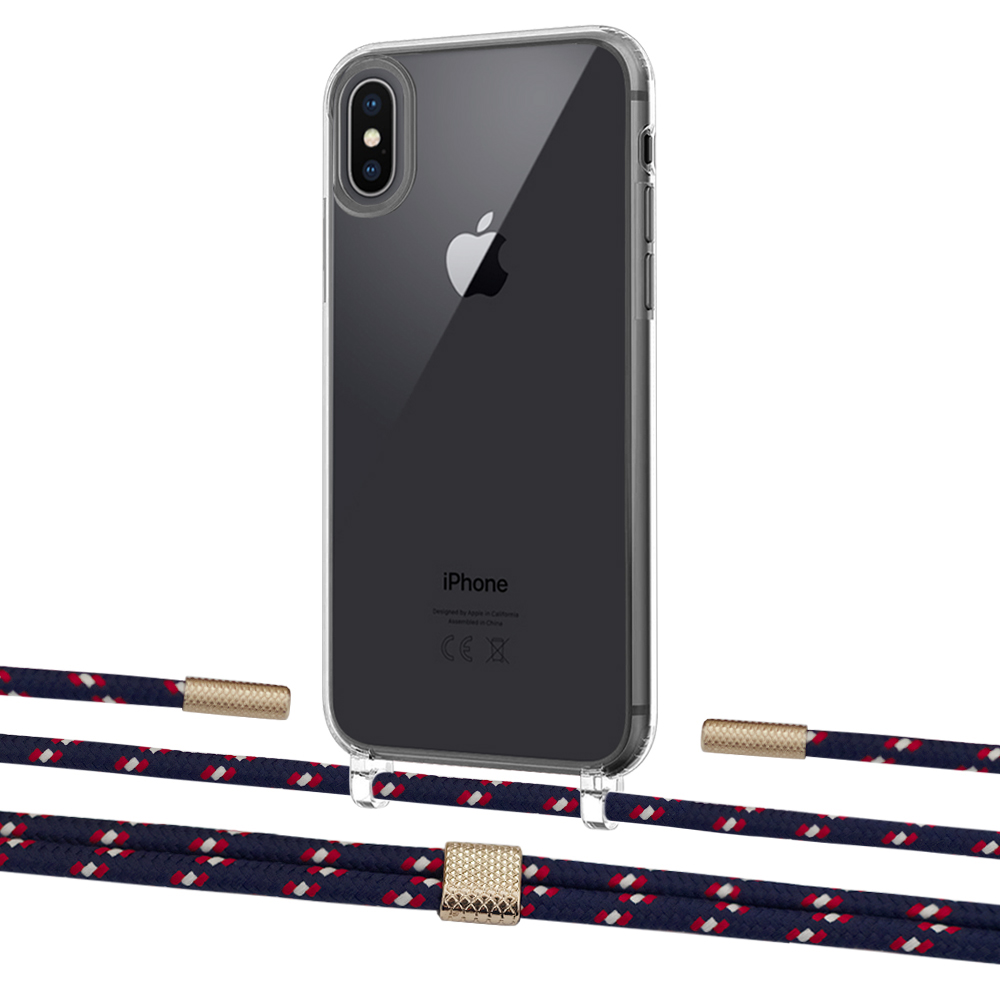 Чехол Upex Crossbody Protection Case для iPhone XS Max Crystal with Twine Blue Marine and Fausset Gold
Чехол Upex Crossbody Protection Case для iPhone XS Max Crystal with Twine Blue Marine and Fausset Gold
