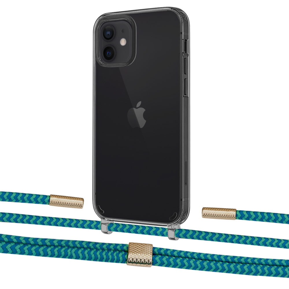 Чехол Upex Crossbody Protection Case для iPhone 12 mini Dark with Twine Cyan and Fausset Gold
Чехол Upex Crossbody Protection Case для iPhone 12 mini Dark with Twine Cyan and Fausset Gold