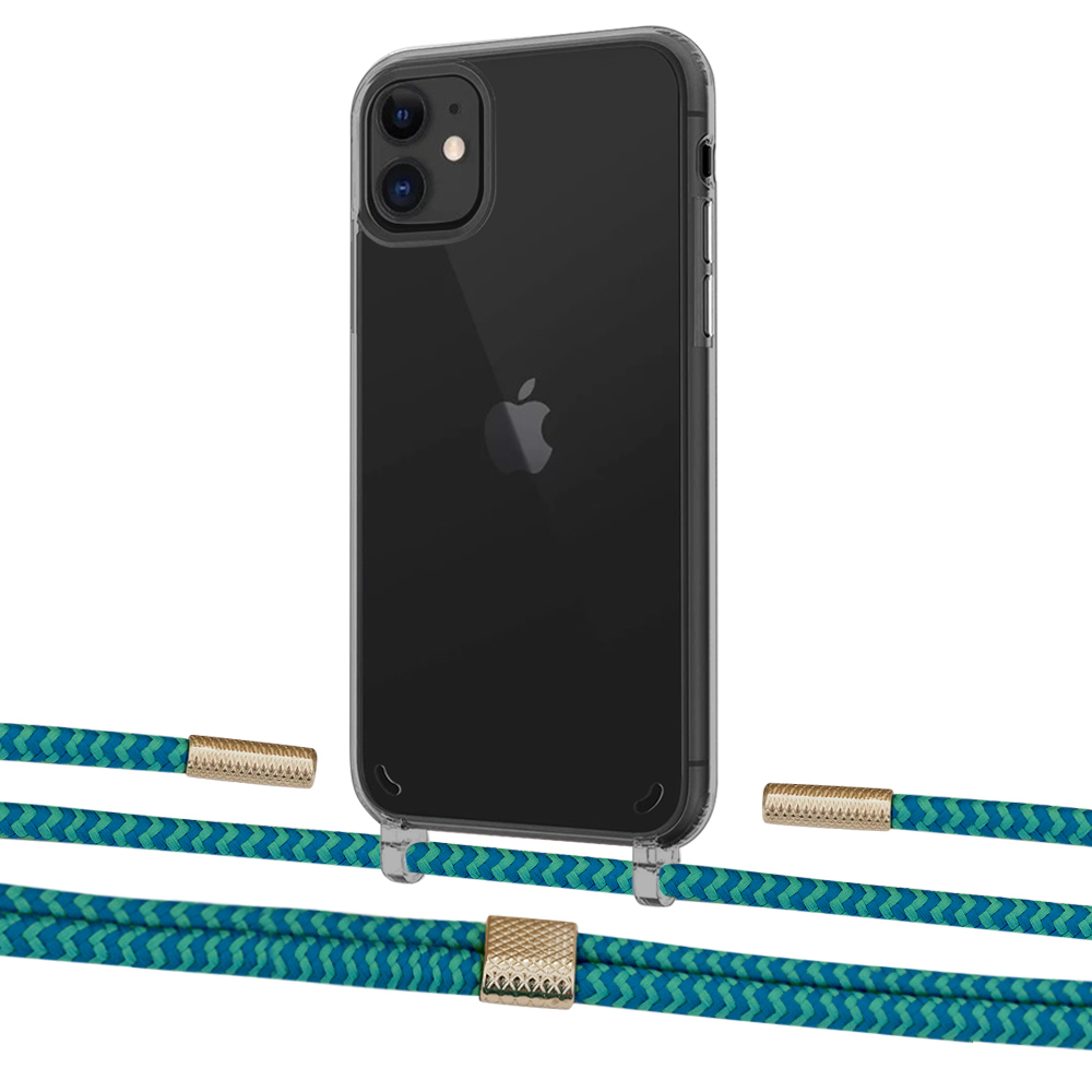Чехол Upex Crossbody Protection Case для iPhone 11 Dark with Twine Cyan and Fausset Gold
Чехол Upex Crossbody Protection Case для iPhone 11 Dark with Twine Cyan and Fausset Gold