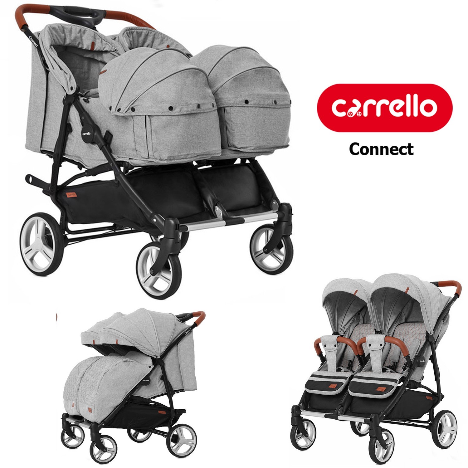 Детская универсальная коляска для двойни CARRELLO Connect CRL-5502/1 Rock Gray Светло-серый (CRL-5502/1 Rock Gray)
Детская универсальная коляска для двойни CARRELLO Connect CRL-5502/1 Rock Gray Светло-серый (CRL-5502/1 Rock Gray)