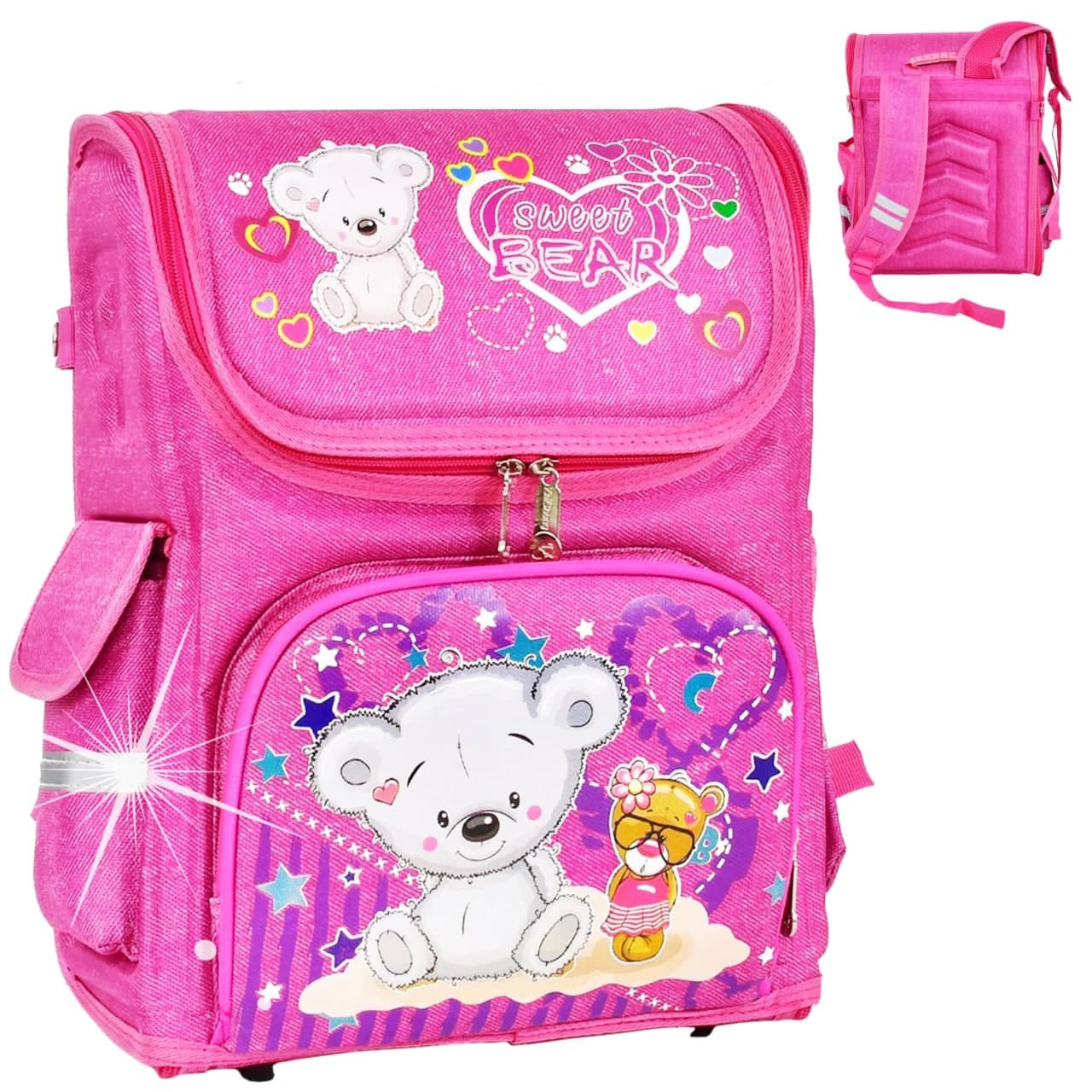 Школьный рюкзак для девочки Bags Bear, ортопедическая спинка, светоотражающие элементы, 1 отделение, 3 кармана Розовый
Школьный рюкзак для девочки Bags Bear, ортопедическая спинка, светоотражающие элементы, 1 отделение, 3 кармана Розовый