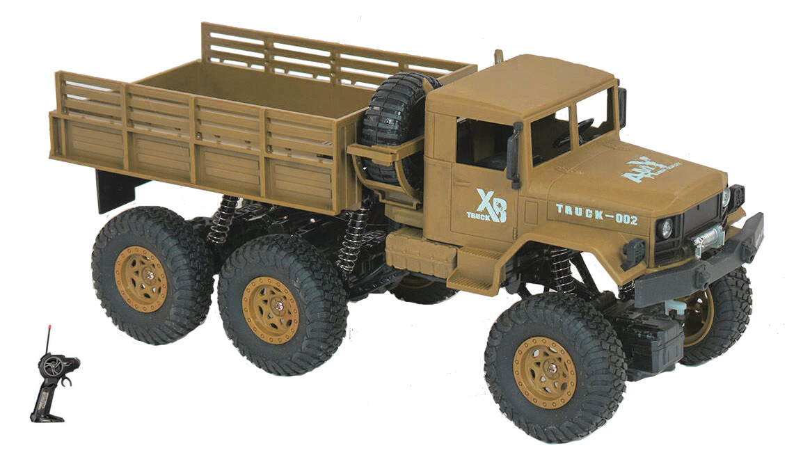 Игрушечный радиоуправляемый военный грузовик XB 1002, 3.6V, полное управление, свет фар, амортизаторы, бежевый
Игрушечный радиоуправляемый военный грузовик XB 1002, 3.6V, полное управление, свет фар, амортизаторы, бежевый