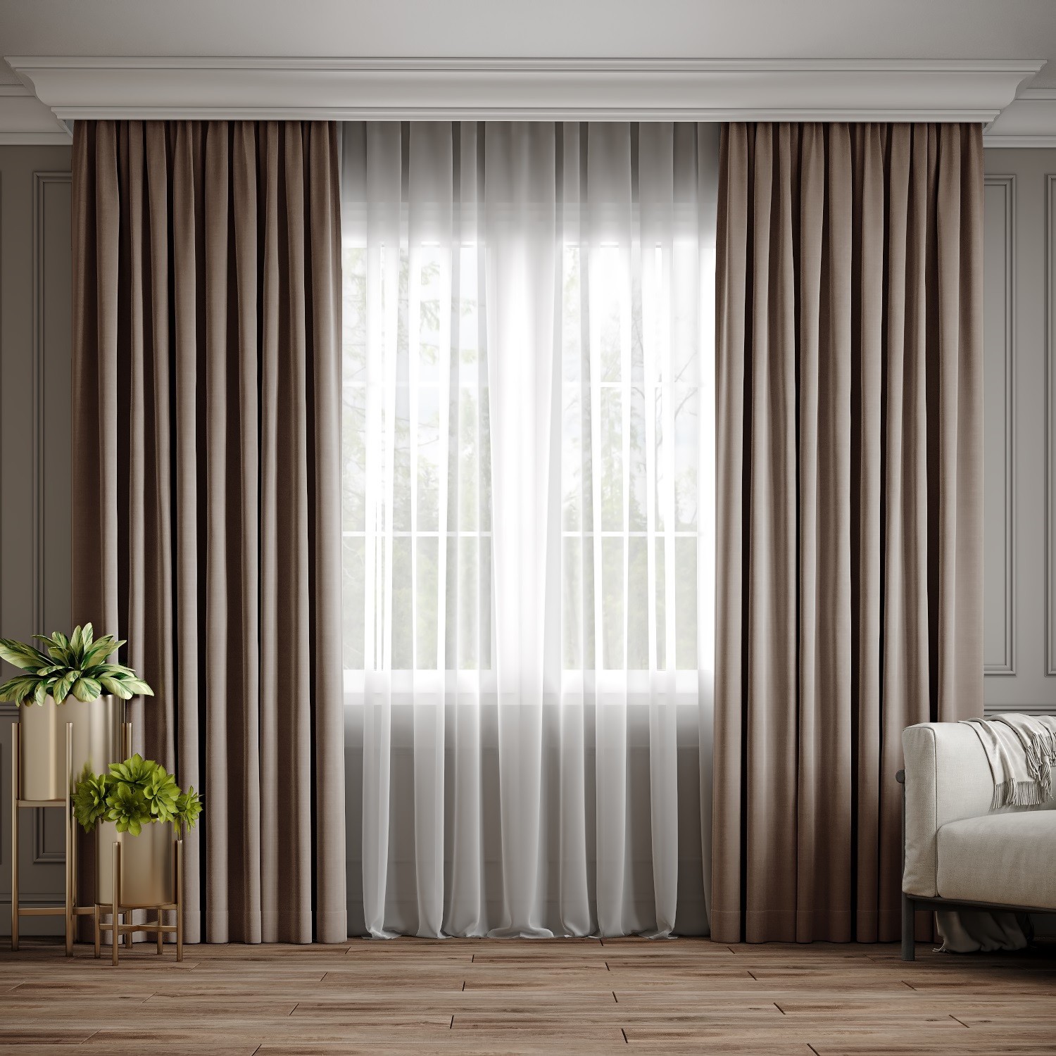Комплект штор Ann-Tailor микровелюр Серо-бежевый темный 100x270 см 2 шт (224)
Комплект штор Ann-Tailor микровелюр Серо-бежевый темный 100x270 см 2 шт (224)