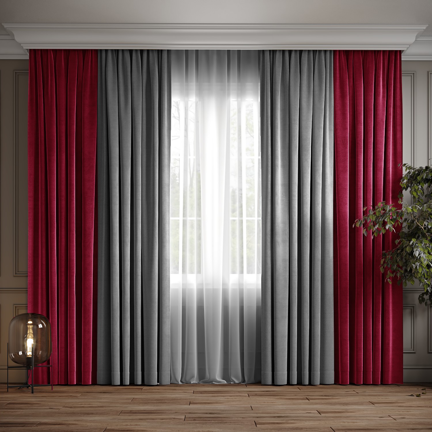 Комплект двухцветные шторы Ann-Tailor микровелюр Фуксия с светло серым 250x270 см 2 шт (109-371)
Комплект двухцветные шторы Ann-Tailor микровелюр Фуксия с светло серым 250x270 см 2 шт (109-371)