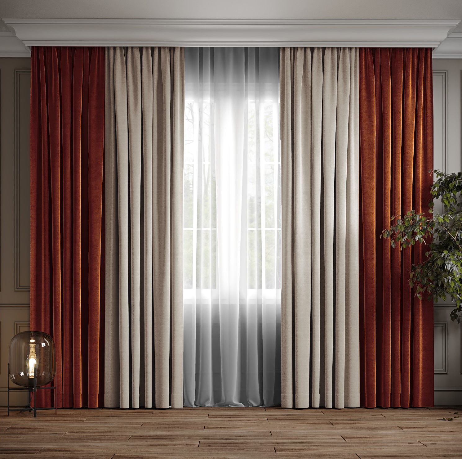 Комплект двухцветные шторы Ann-Tailor микровелюр Терракота с капучино 150x270 см 2 шт (107-196)
Комплект двухцветные шторы Ann-Tailor микровелюр Терракота с капучино 150x270 см 2 шт (107-196)