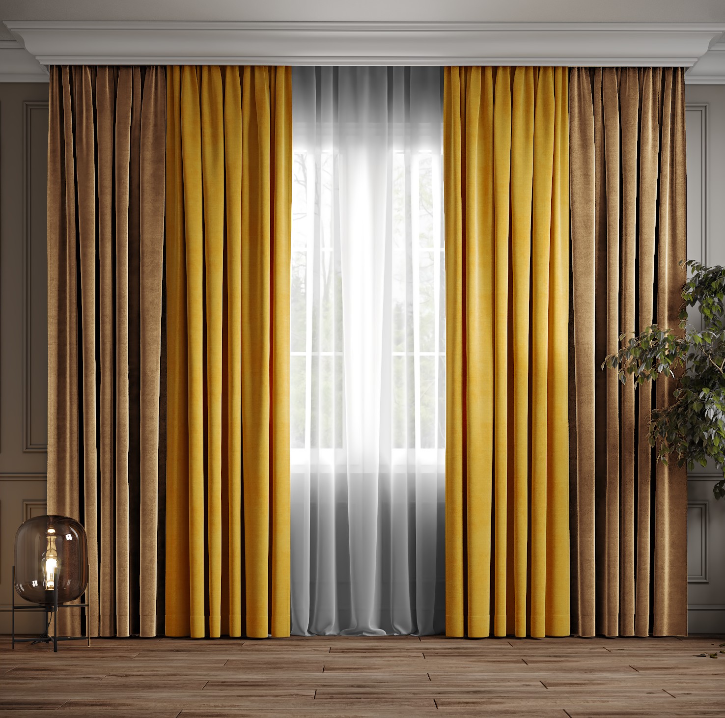 Комплект двухцветные шторы Ann-Tailor микровелюр Желтый с песочным 250x270 см 2 шт (344-199)
Комплект двухцветные шторы Ann-Tailor микровелюр Желтый с песочным 250x270 см 2 шт (344-199)