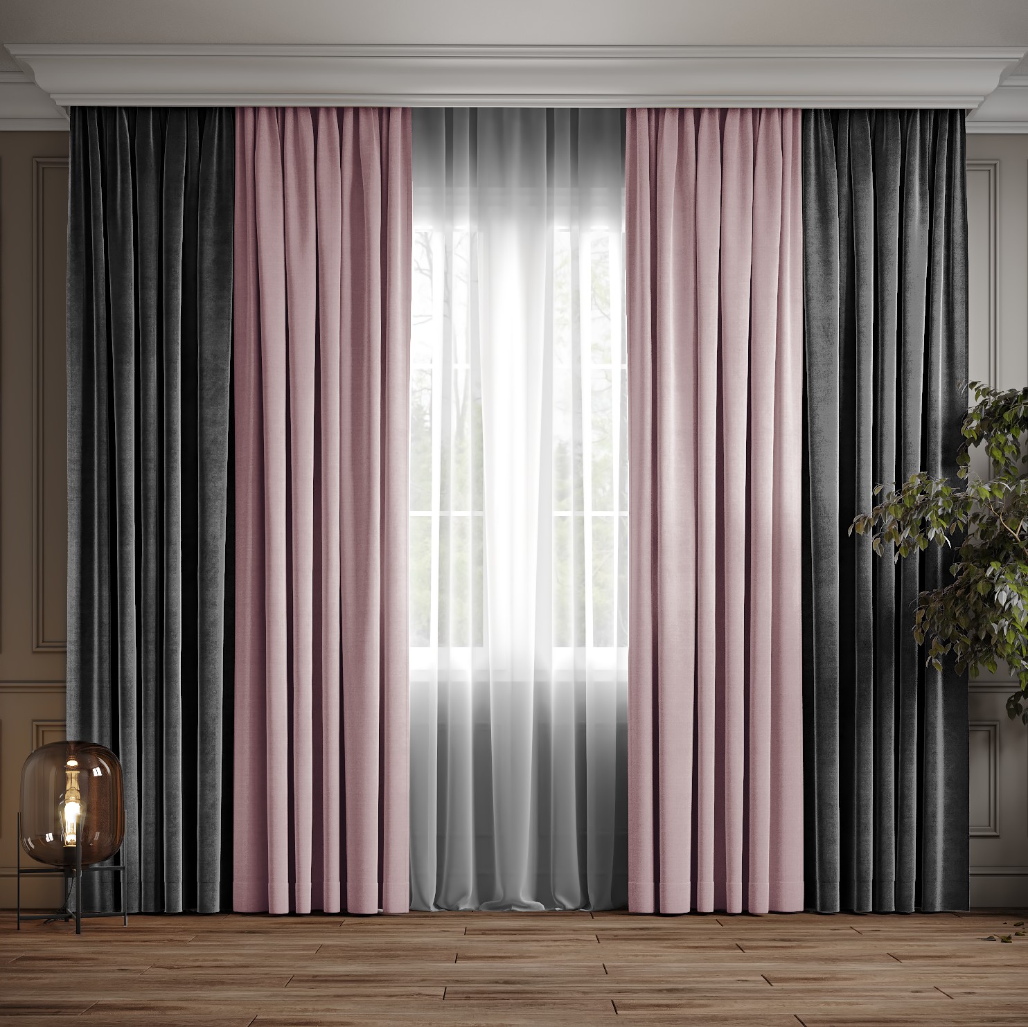 Комплект двухцветные шторы Ann-Tailor микровелюр Серый и пудра 200x270 см 2 шт (372-97)
Комплект двухцветные шторы Ann-Tailor микровелюр Серый и пудра 200x270 см 2 шт (372-97)