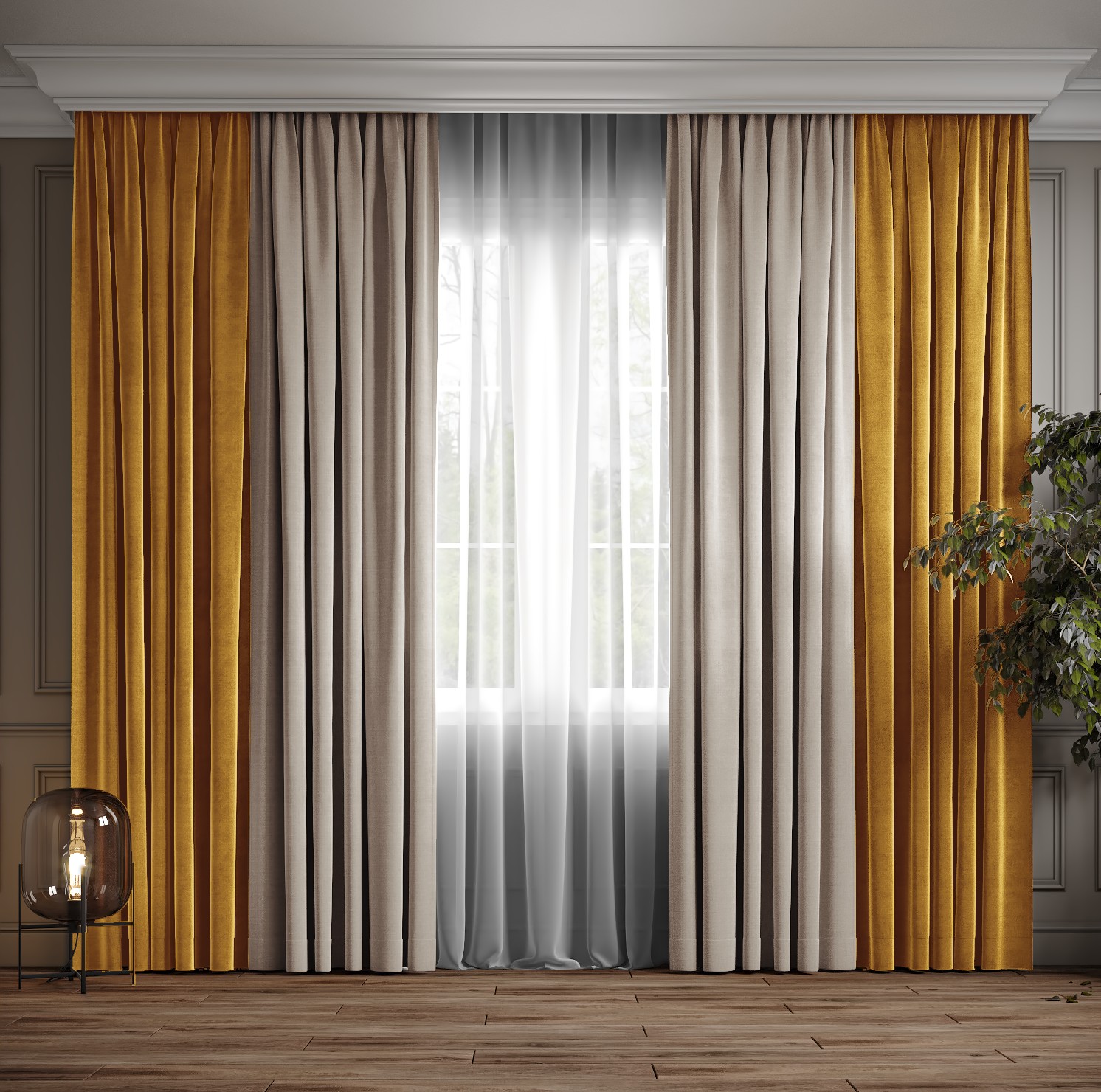Комплект двухцветные шторы Ann-Tailor микровелюр Желтый с капучино 150x270 см 2 шт (344-196)
Комплект двухцветные шторы Ann-Tailor микровелюр Желтый с капучино 150x270 см 2 шт (344-196)