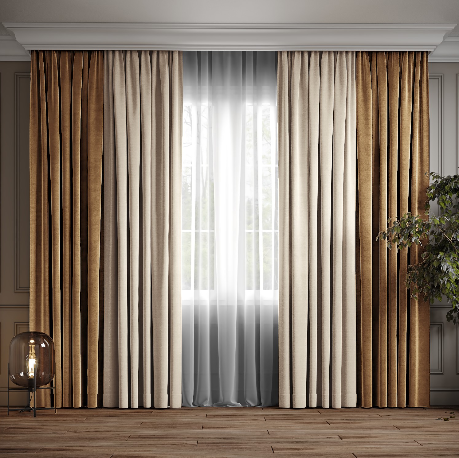 Комплект двухцветные шторы Ann-Tailor микровелюр Песочный с молочным 250x270 см 2 шт (199-94)
Комплект двухцветные шторы Ann-Tailor микровелюр Песочный с молочным 250x270 см 2 шт (199-94)
