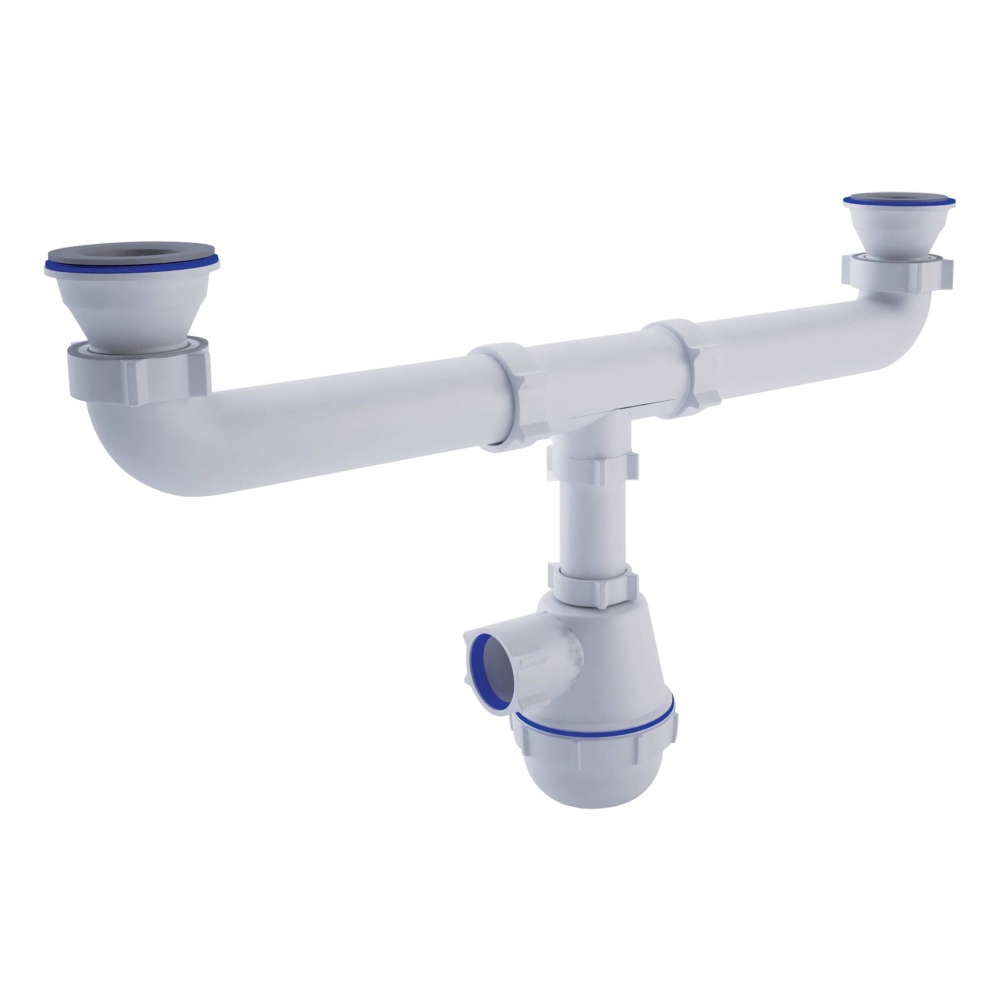 Сифон для двойной кухонной мойки ANI Plast A3000
Сифон для двойной кухонной мойки ANI Plast A3000