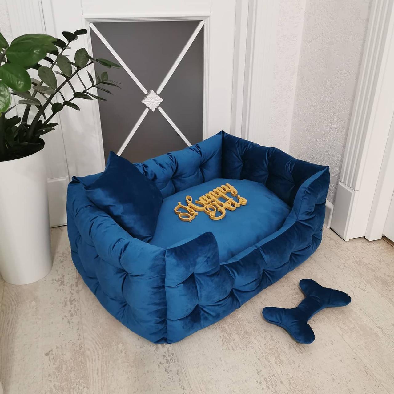 Лежак с бортами для собак и кошек, 60х50 см, велюр, подушка, игрушка-кость, синий
Лежак с бортами для собак и кошек, 60х50 см, велюр, подушка, игрушка-кость, синий