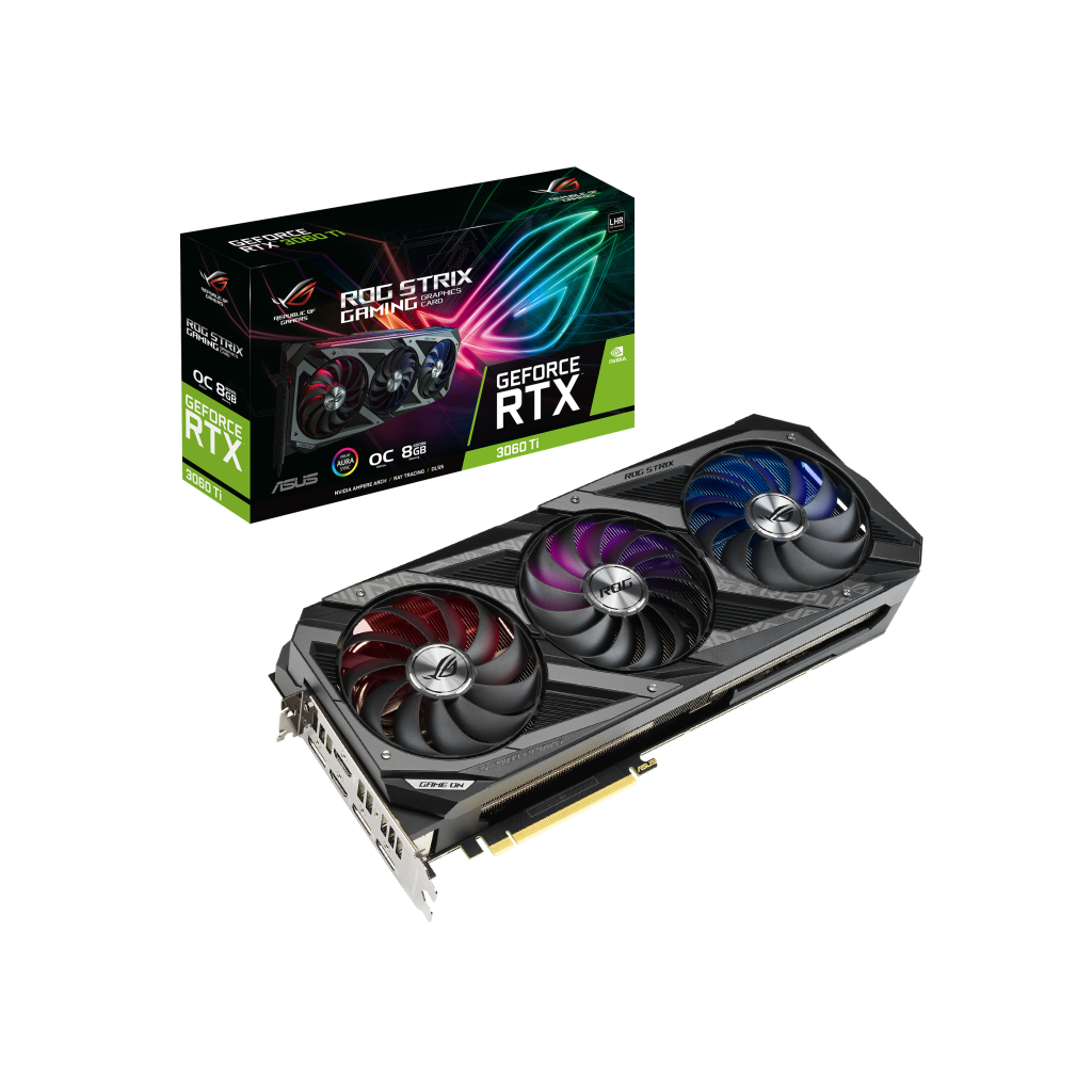 Видеокарта ASUS GeForce RTX3060Ti 8Gb ROG STRIX OC GAMING V2 LHR (ROG-STRIX-RTX3060TI-O8G-V2-GAMING)
Видеокарта ASUS GeForce RTX3060Ti 8Gb ROG STRIX OC GAMING V2 LHR (ROG-STRIX-RTX3060TI-O8G-V2-GAMING)