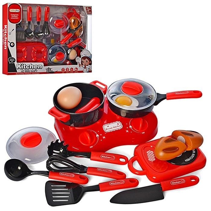 Большой детский развивающий игровой набор посуды для кухни Cooking Set плита кастрюля сковородка продукты 15 предметов для девочки 7710-1
Большой детский развивающий игровой набор посуды для кухни Cooking Set плита кастрюля сковородка продукты 15 предметов для девочки 7710-1