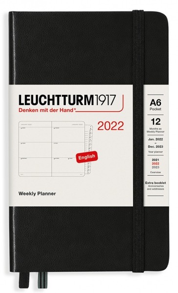Щотижневик горизонтальний Leuchtturm1917 на 2022 рік кишеньковий 9 х 15 см чорний
Щотижневик горизонтальний Leuchtturm1917 на 2022 рік кишеньковий 9 х 15 см чорний