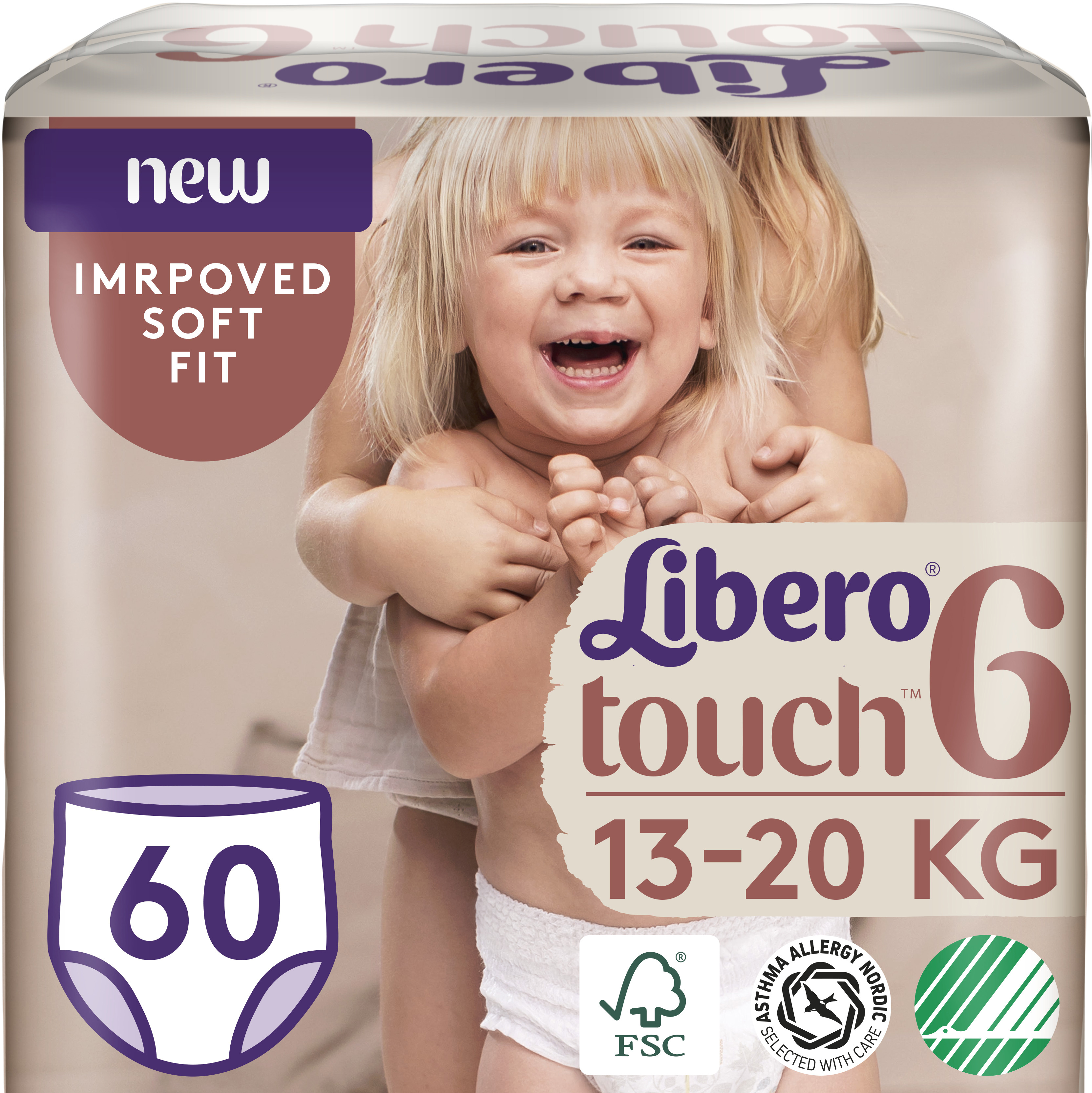 Подгузники-трусики Libero Touch Pants 6 13-20 кг одноразовые 60 шт (7322541303123)
Подгузники-трусики Libero Touch Pants 6 13-20 кг одноразовые 60 шт (7322541303123)